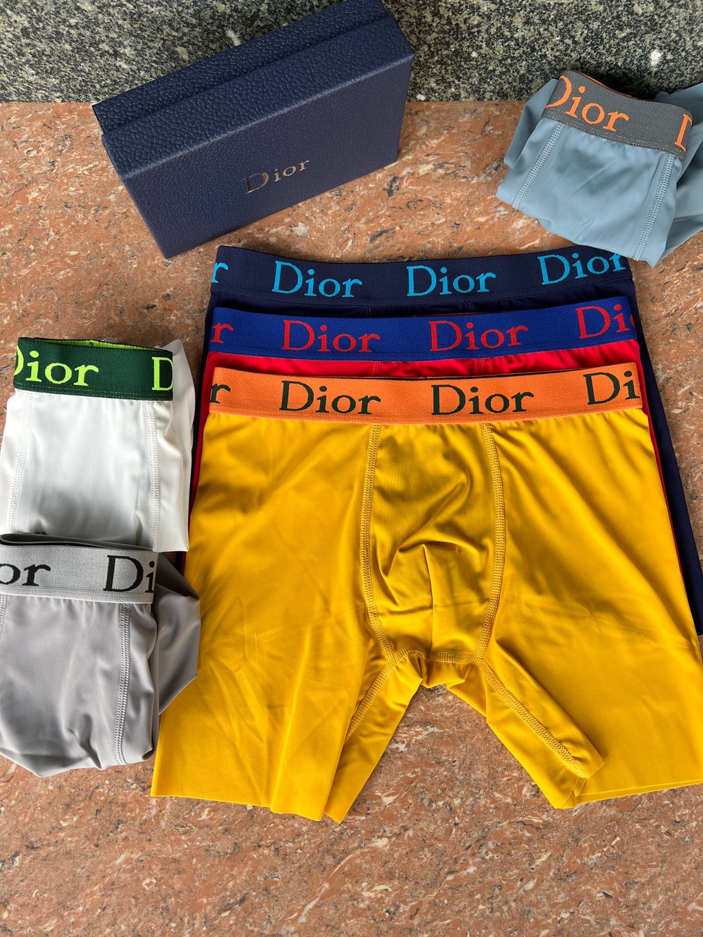Dior Visible Branded Waistband Or Emblem Details Men's Boxer Briefs - 3-Piece Box