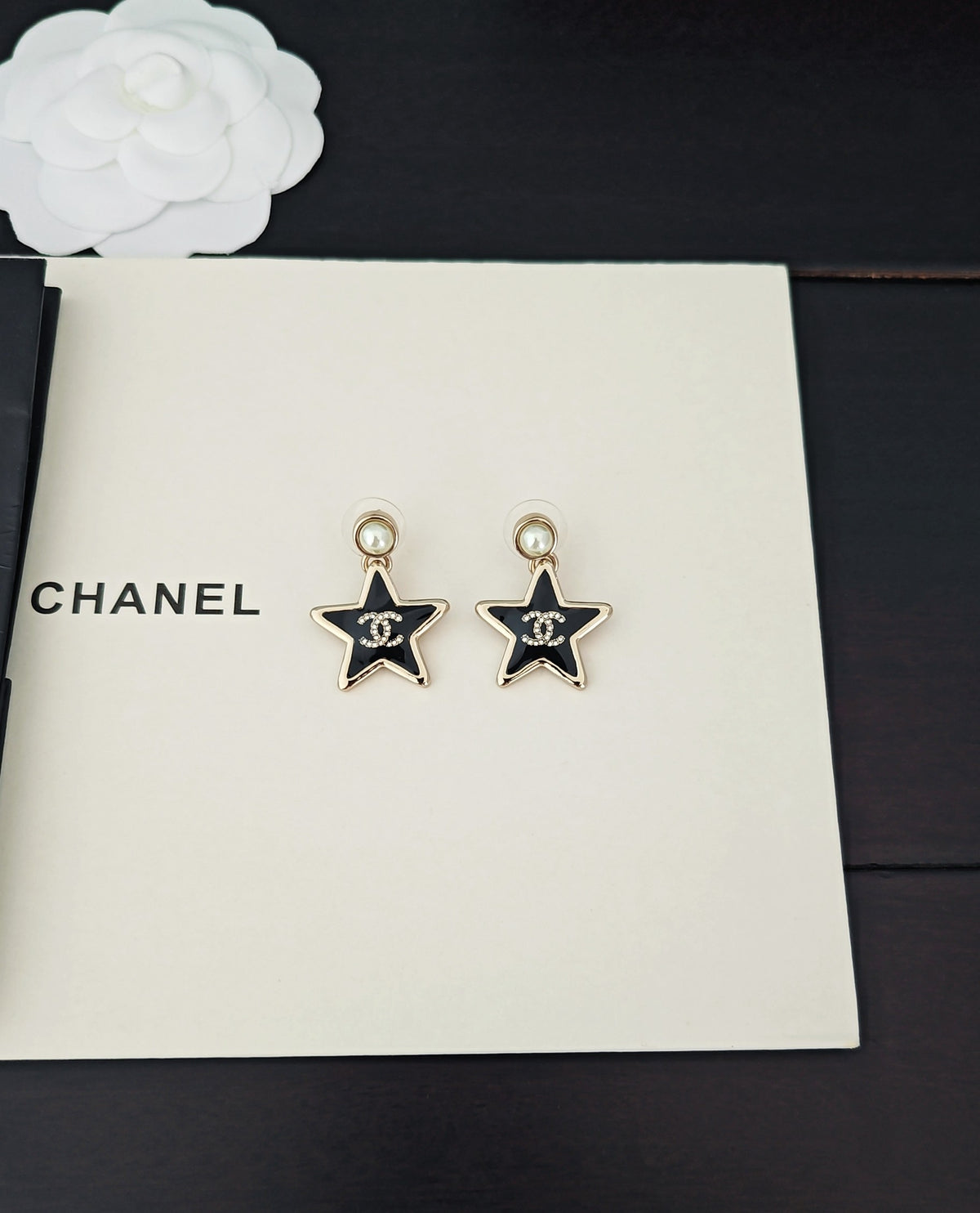 Signature Emblem Statement Earrings in Gold-Tone – Design 011 styled product view