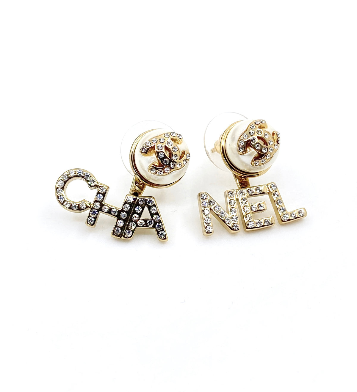 Letter Statement Earrings in Gold-Tone – Design 001 main product view