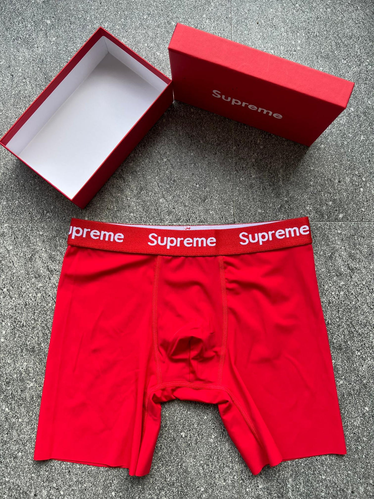 Supreme Visible Branded Waistband Or Emblem Details Men's Boxer Briefs - 3-Piece Box