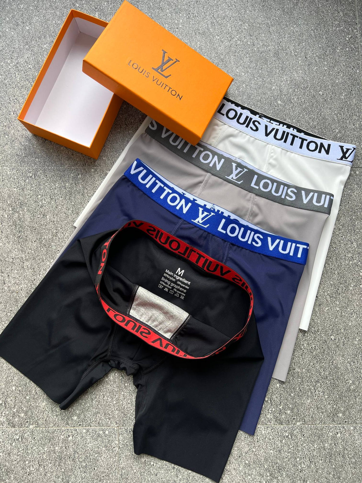 Louis Vuitton Visible Branded Waistband Or Emblem Details Men's Boxer Briefs - 3-Piece Box