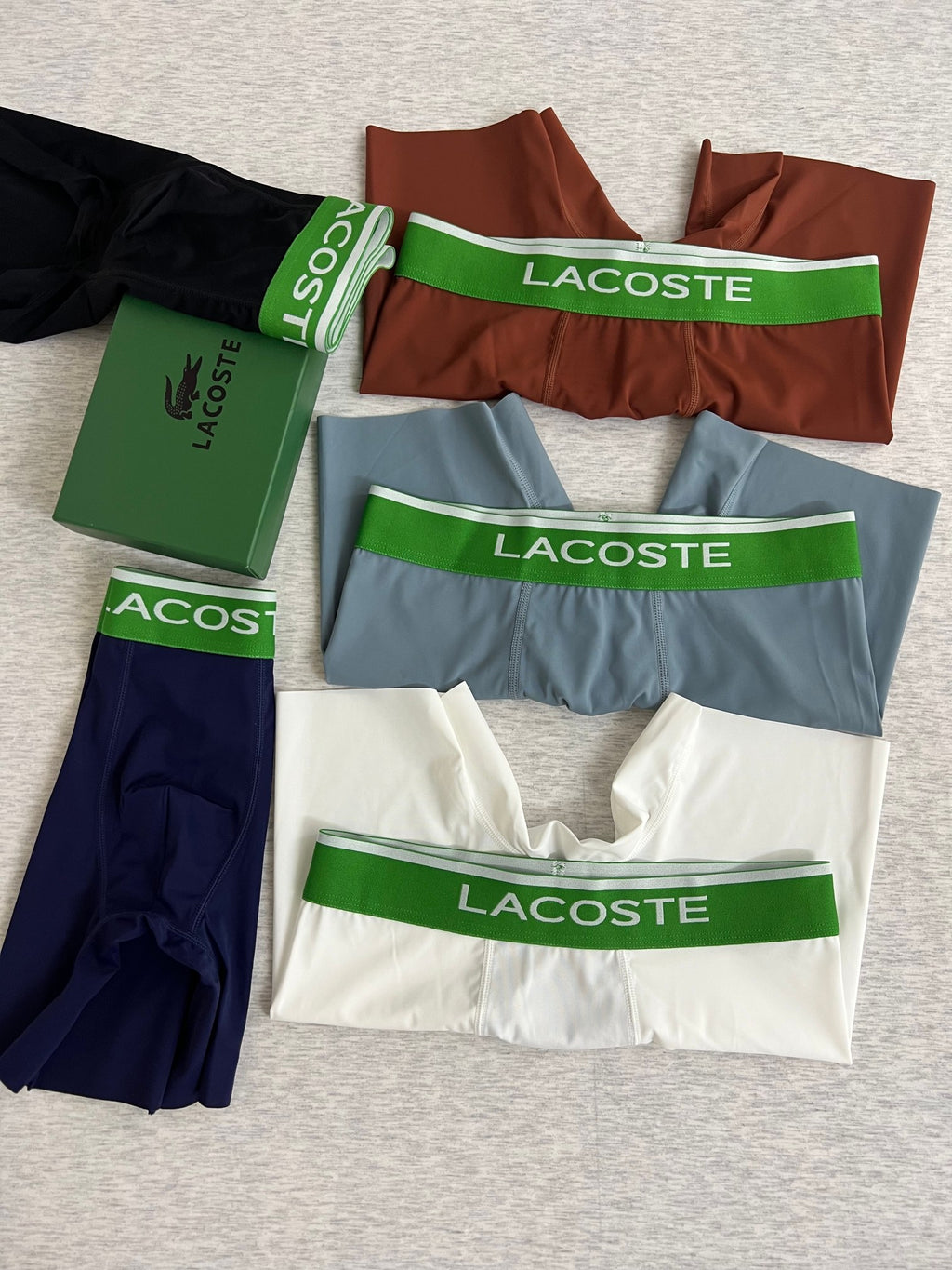 Lacoste Visible Branded Waistband Or Emblem Details Men's Boxer Briefs - 3-Piece Box