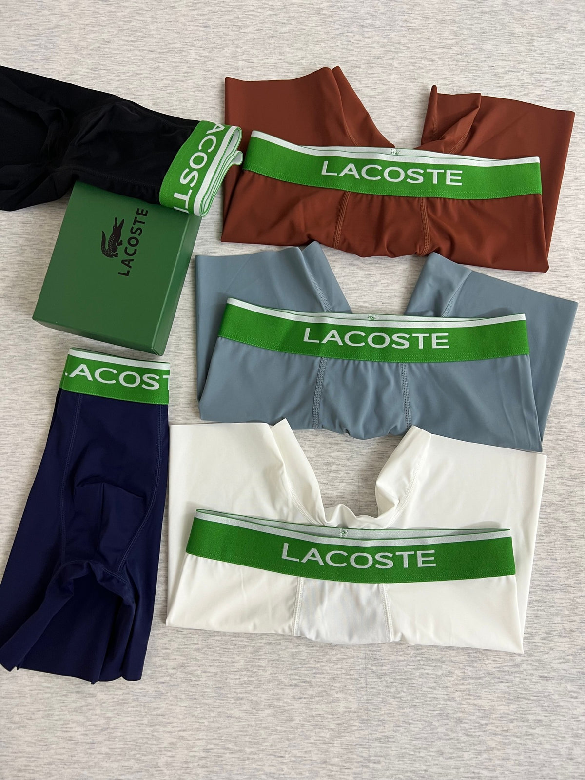 Lacoste Visible Branded Waistband Or Emblem Details Men's Boxer Briefs - 3-Piece Box