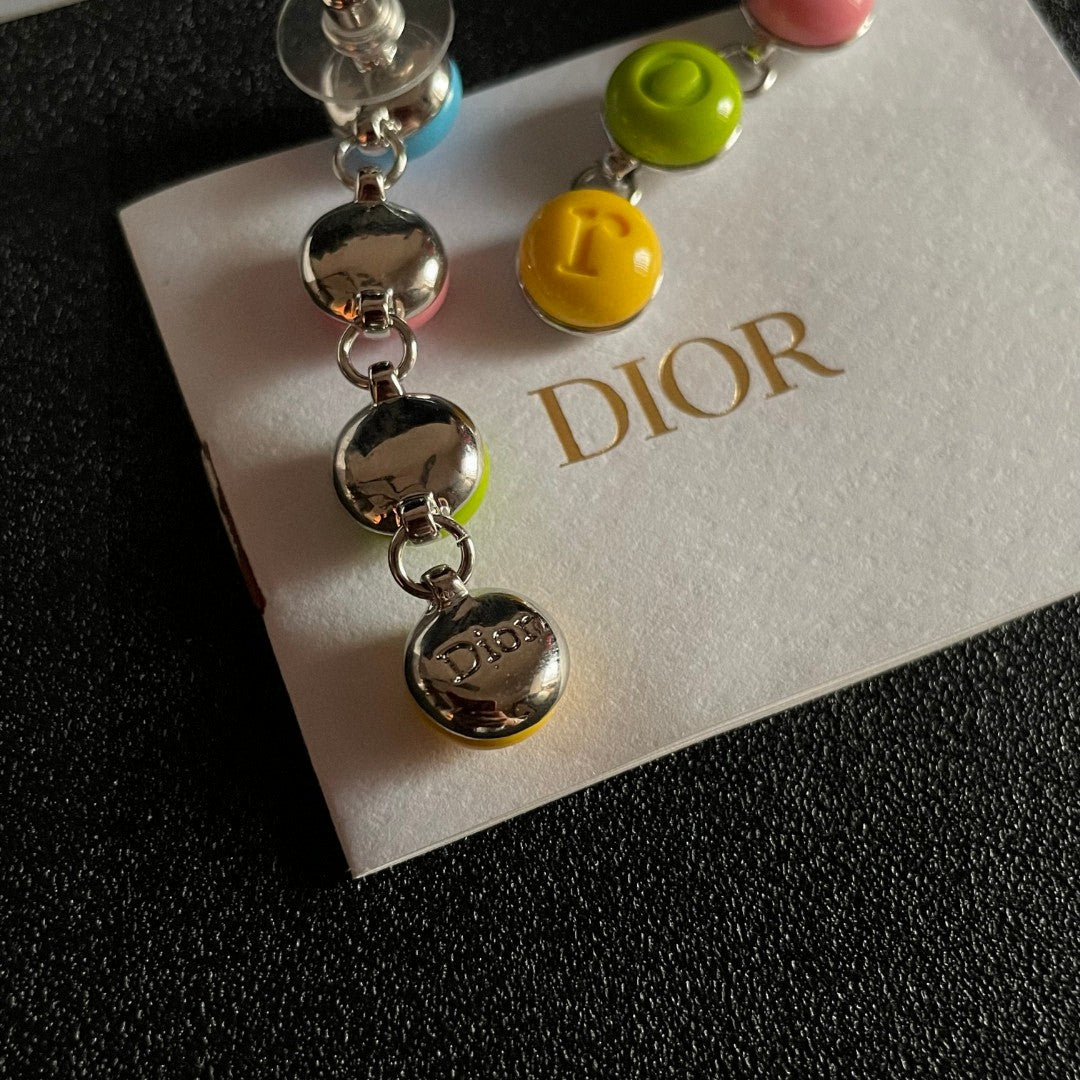 Graphic Letter Motif Statement Earrings in Polished Metal-Tone – Design 027 main product view