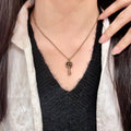 Double-G Emblem Pendant Necklace in Polished Metal-Tone – Design 112 main product view