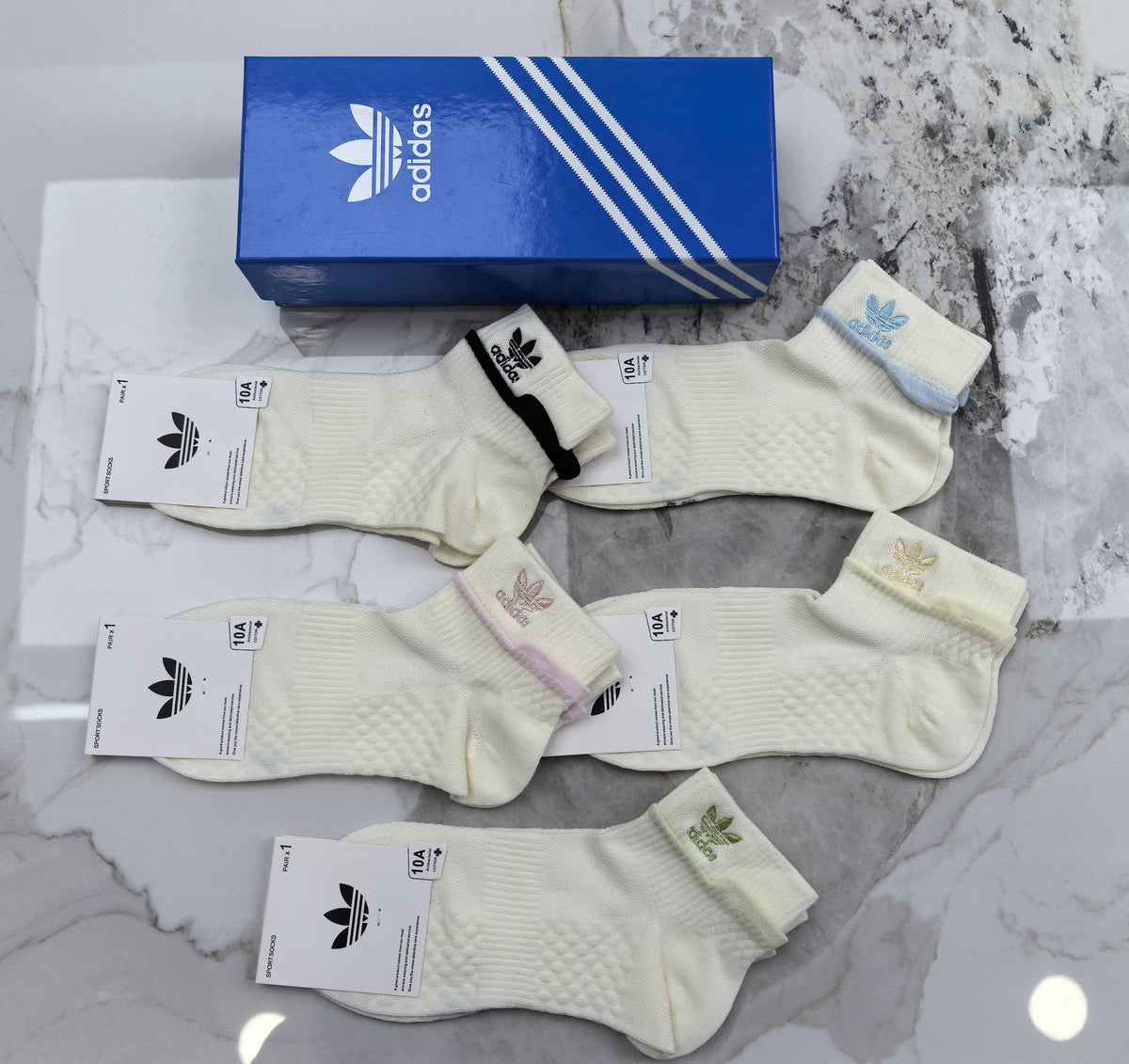 Adidas Cotton Short Socks - 5-Pair Pack