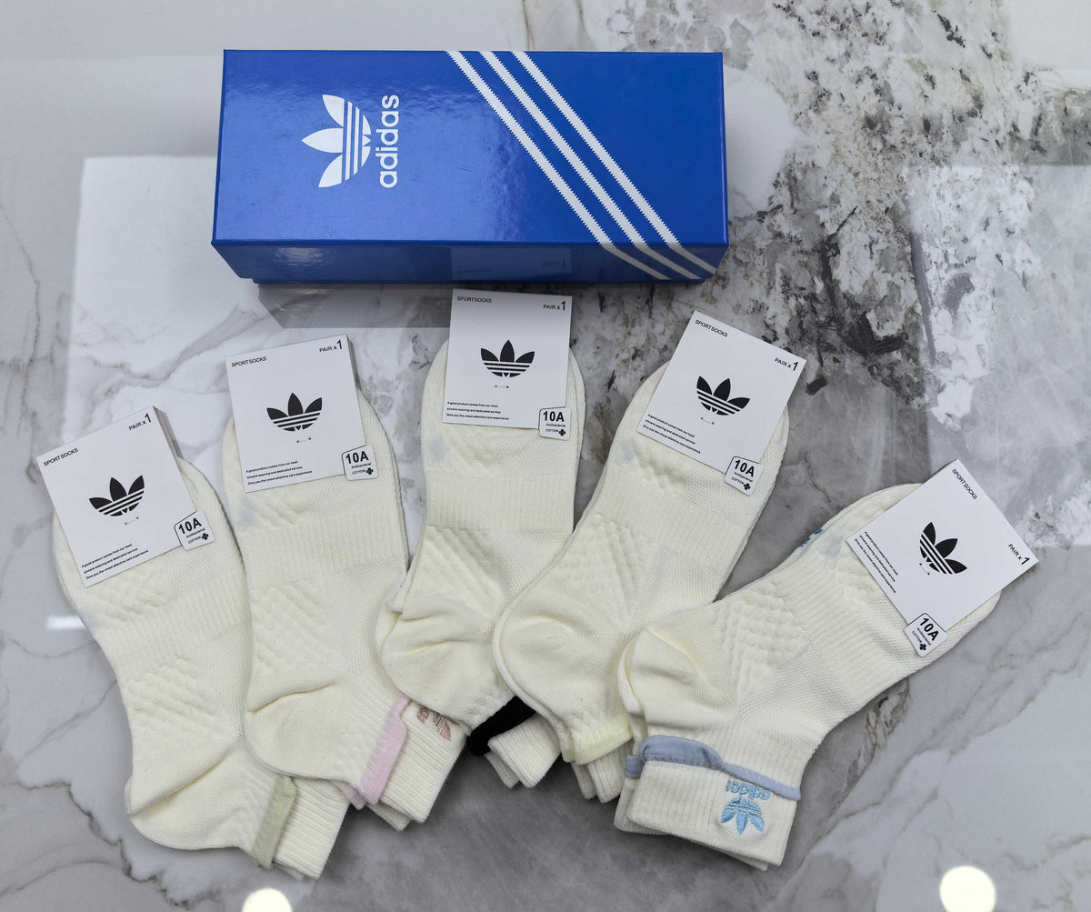 Adidas Cotton Short Socks - 5-Pair Pack