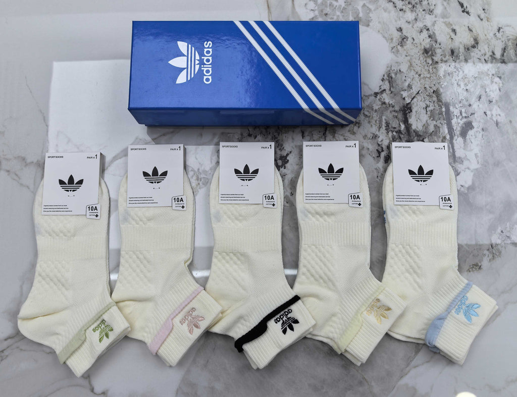 Adidas Cotton Short Socks - 5-Pair Pack