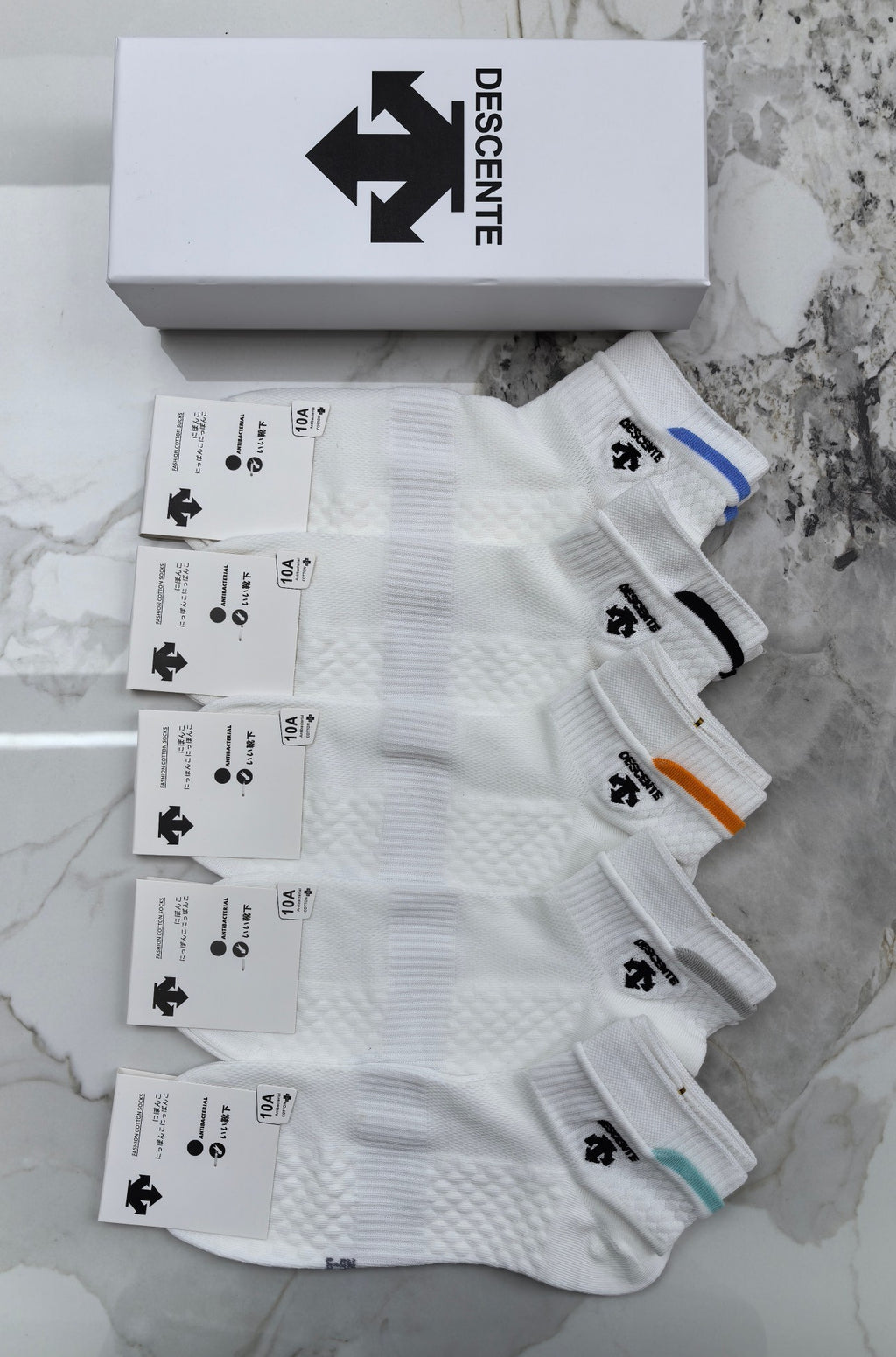 Descente Cotton Short Socks - 5-Pair Pack