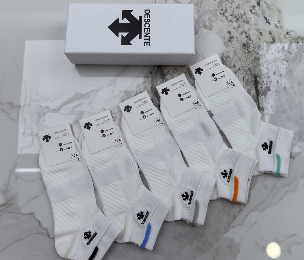 Descente Cotton Short Socks - 5-Pair Pack