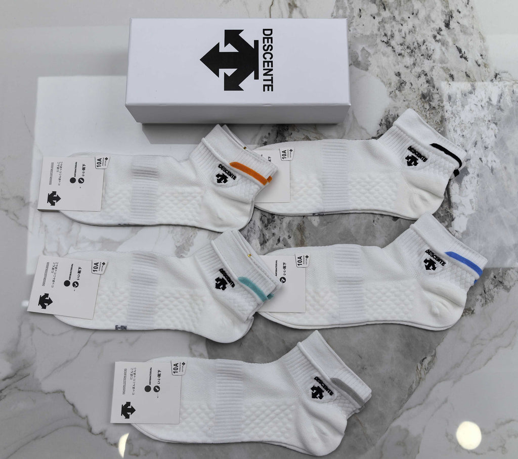 Descente Cotton Short Socks - 5-Pair Pack