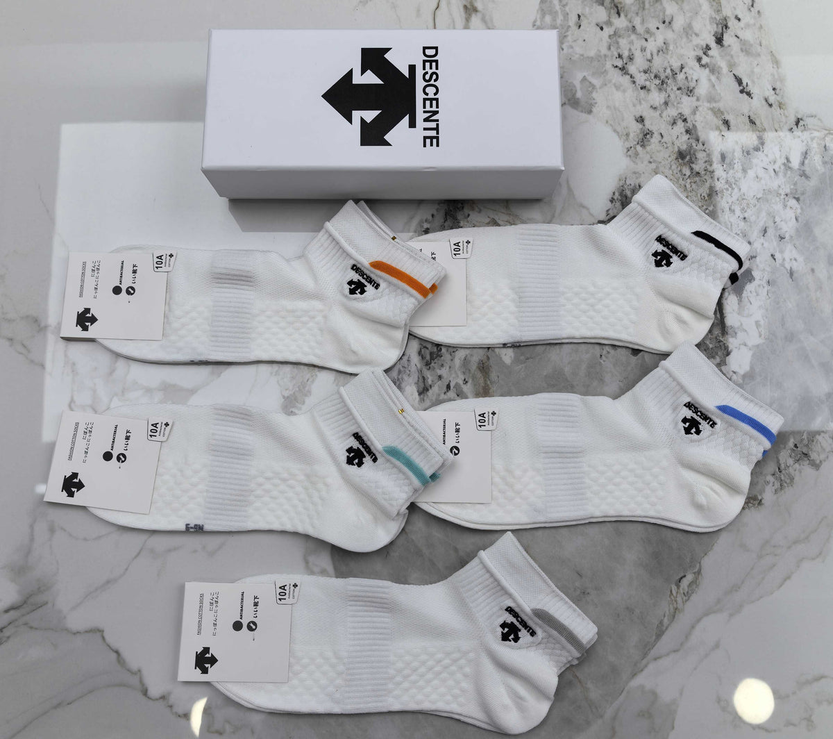 Descente Cotton Short Socks - 5-Pair Pack