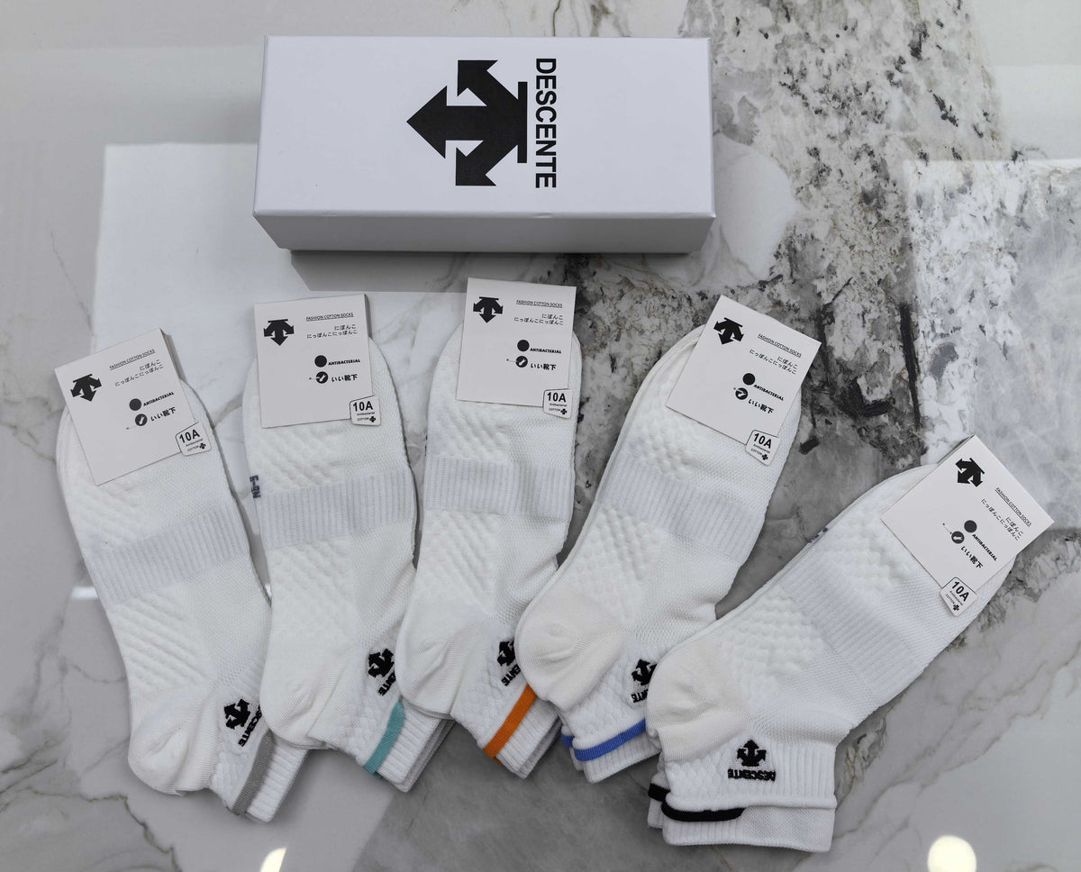 Descente Cotton Short Socks - 5-Pair Pack