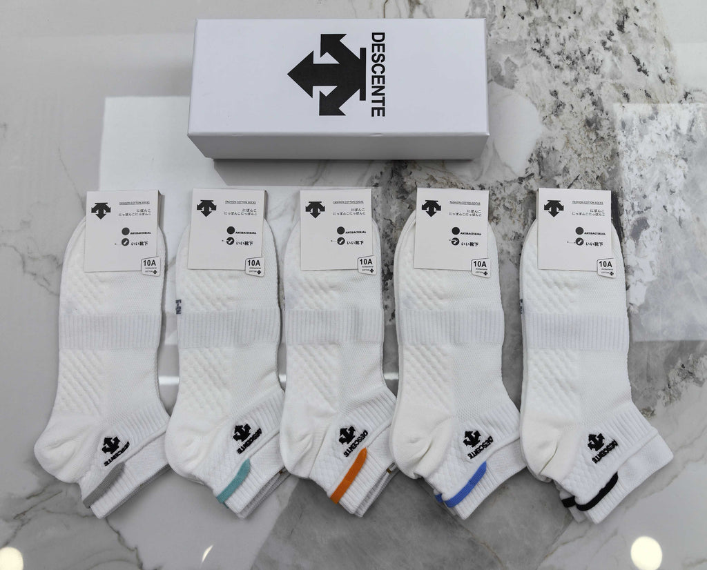 Descente Cotton Short Socks - 5-Pair Pack