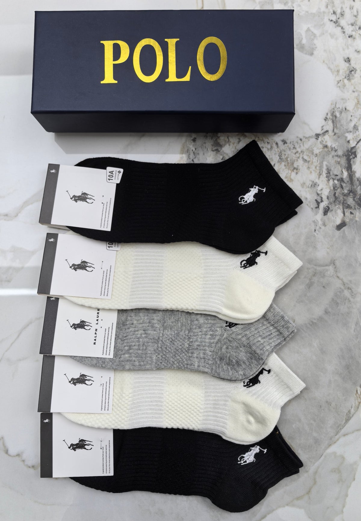Polo Ralph Lauren Cotton Short Socks - 5-Pair Pack