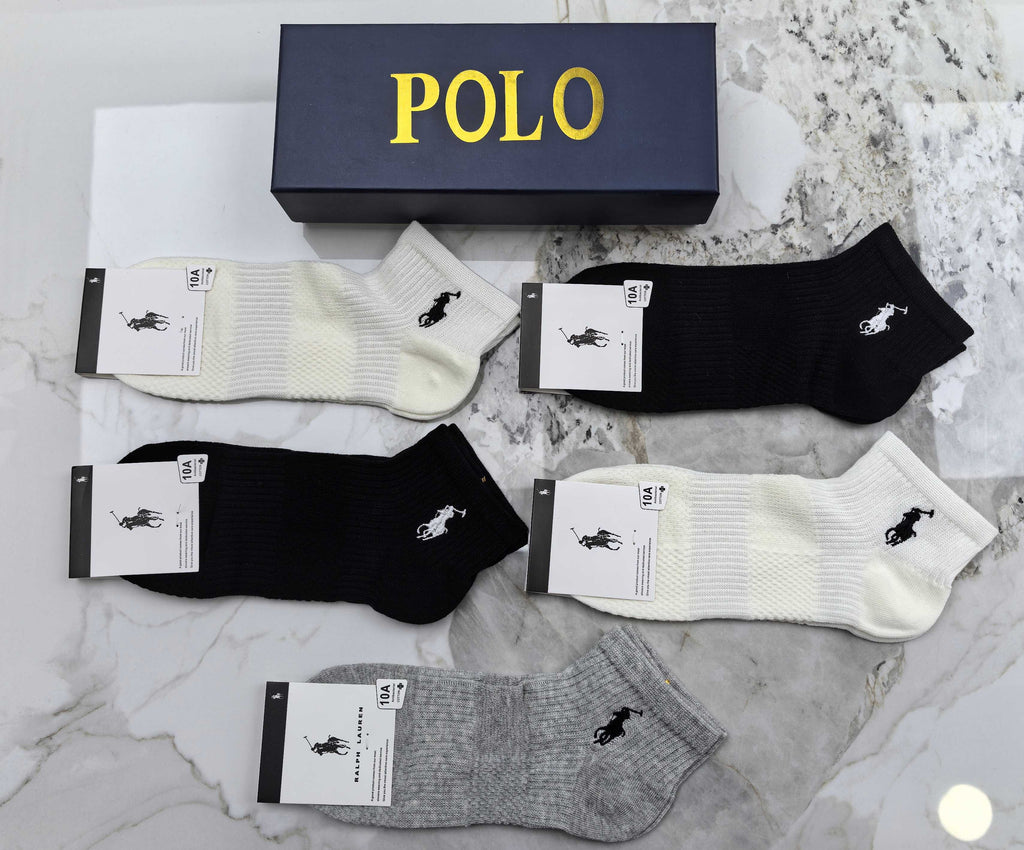 Polo Ralph Lauren Cotton Short Socks - 5-Pair Pack