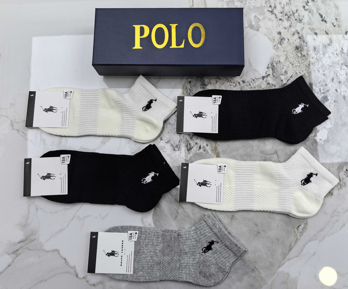 Polo Ralph Lauren Cotton Short Socks - 5-Pair Pack