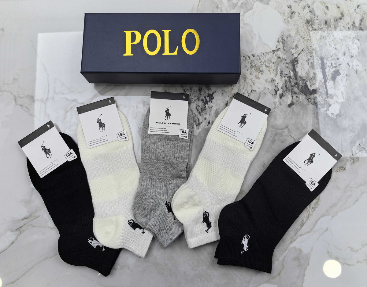 Polo Ralph Lauren Cotton Short Socks - 5-Pair Pack
