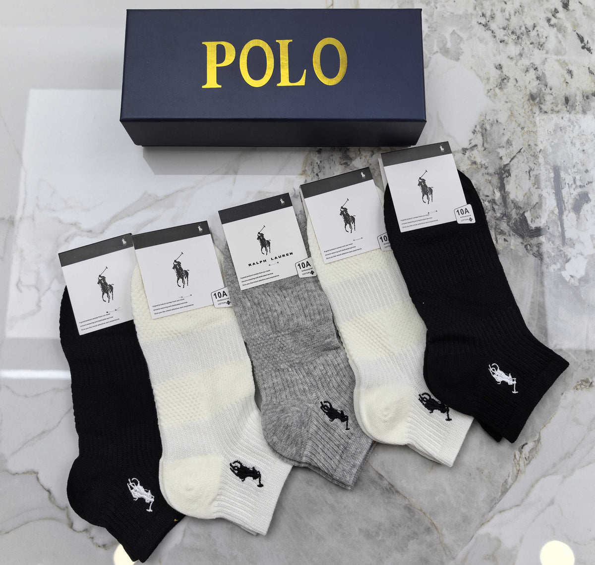 Polo Ralph Lauren Cotton Short Socks - 5-Pair Pack