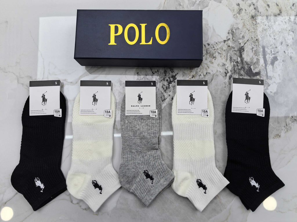 Polo Ralph Lauren Cotton Short Socks - 5-Pair Pack