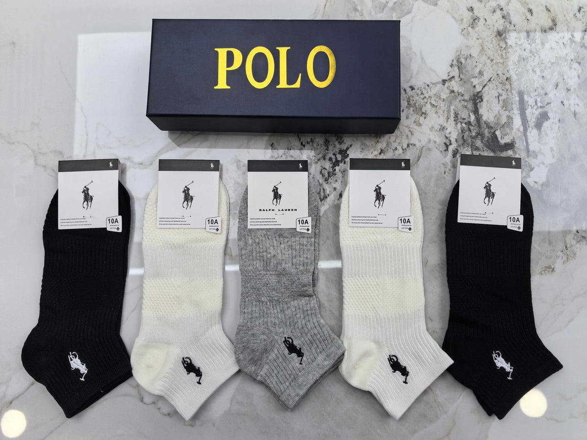 Polo Ralph Lauren Cotton Short Socks - 5-Pair Pack