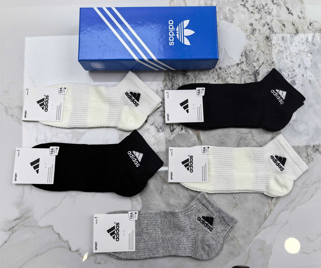 Adidas Cotton Short Socks - 5-Pair Pack