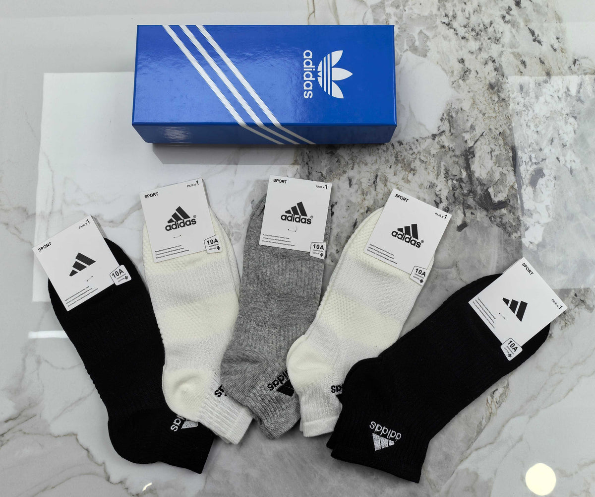 Adidas Cotton Socks - 5-Pair Pack