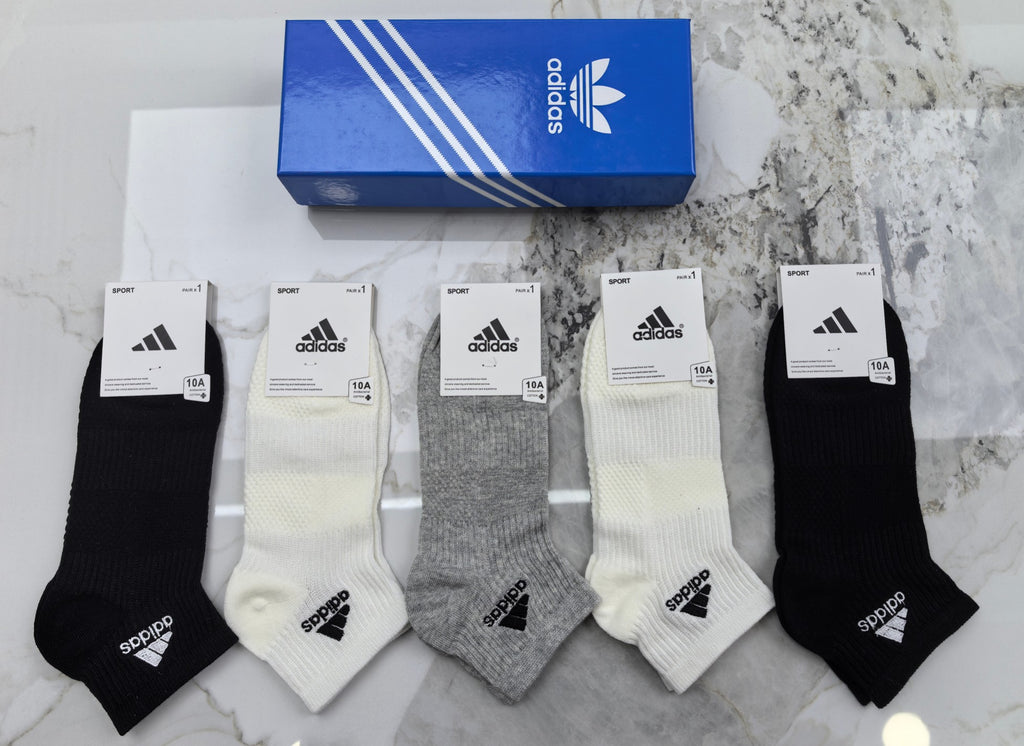 Adidas Cotton Socks - 5-Pair Pack