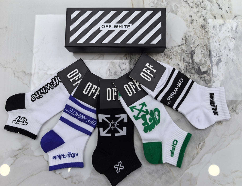 Off-White Cotton Short Socks