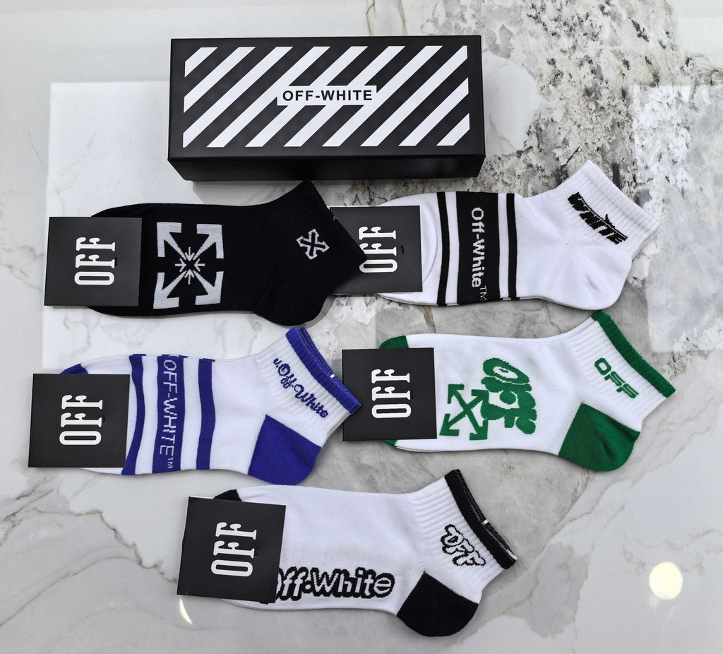 Off-White Cotton Short Socks