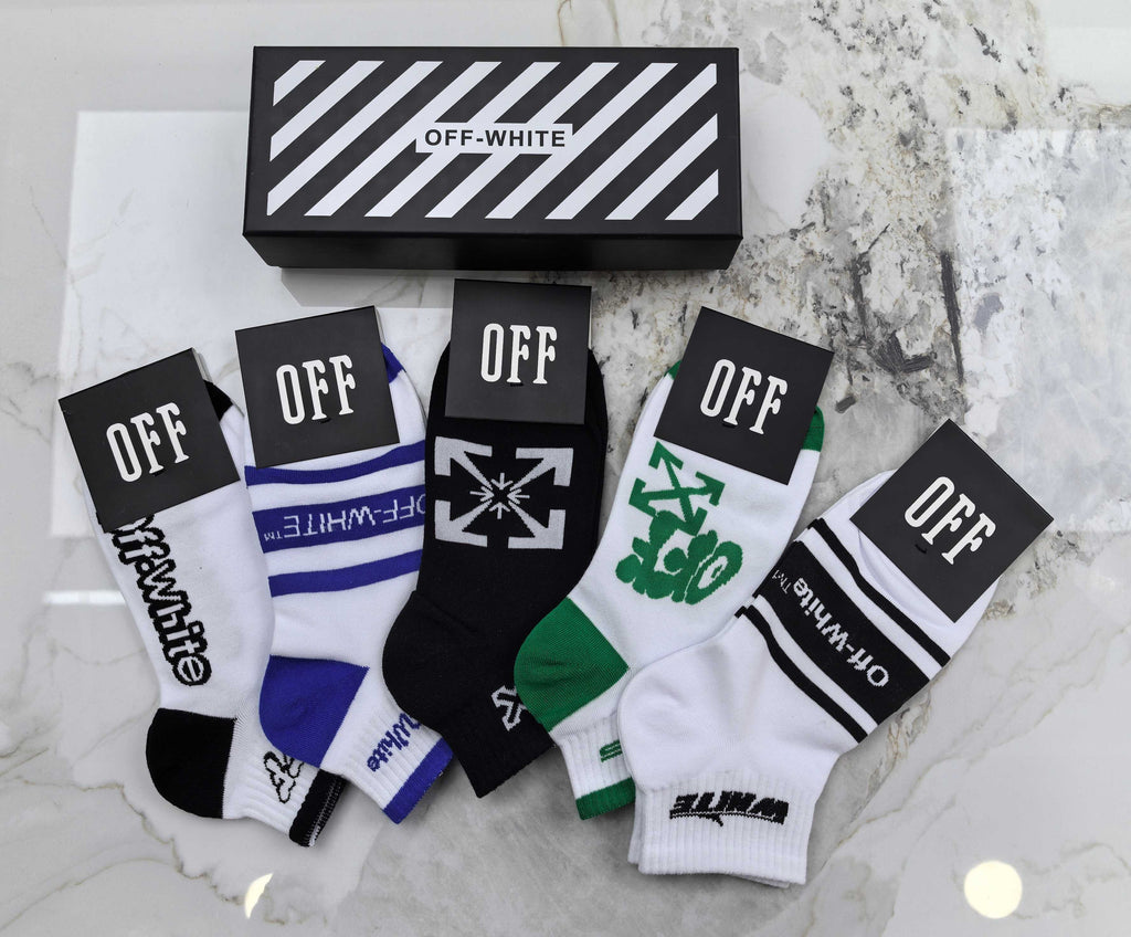 Off-White Cotton Short Socks