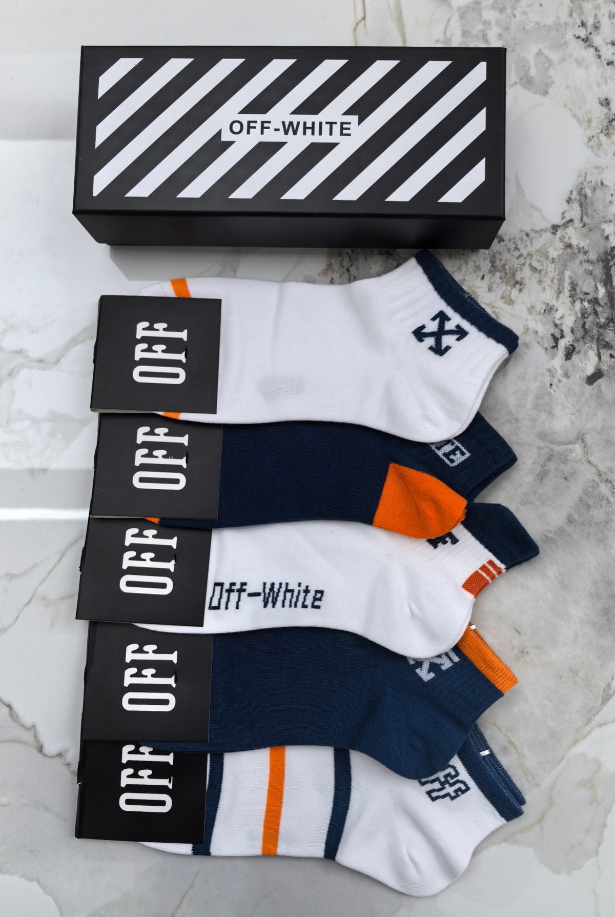 Off-White Cotton Short Socks