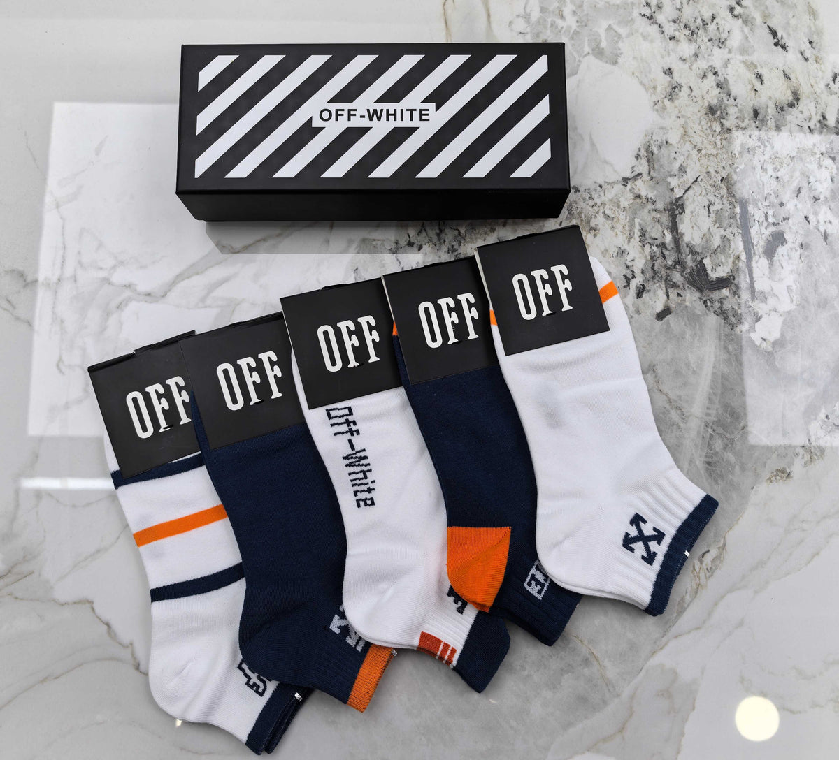 Off-White Cotton Socks