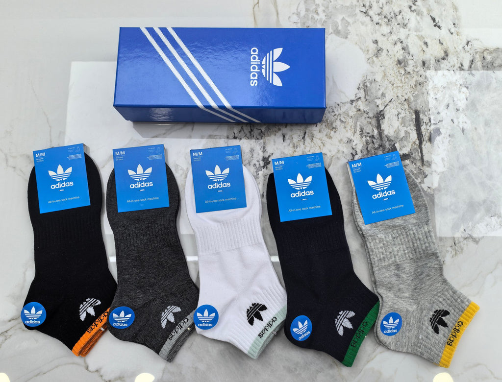 Adidas Cotton Socks - 5-Pair Pack