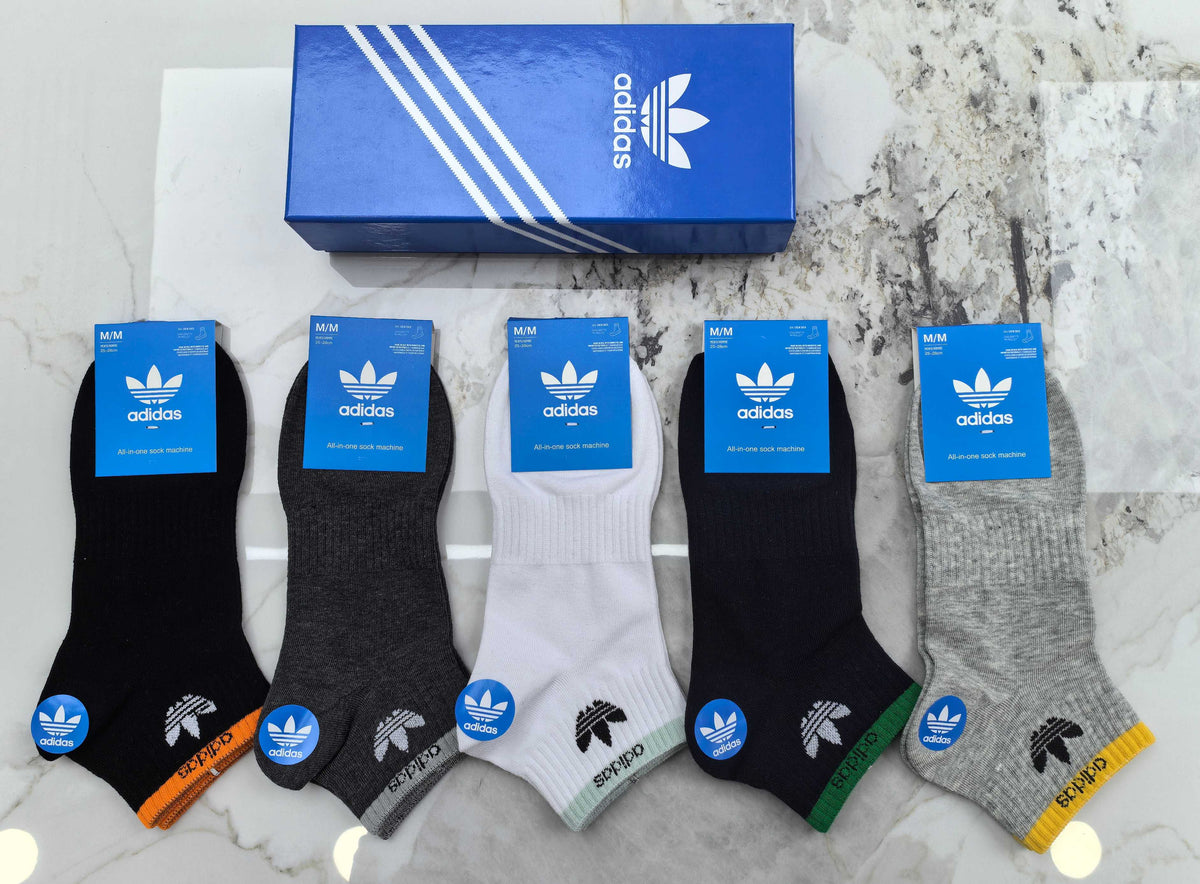 Adidas Cotton Socks - 5-Pair Pack