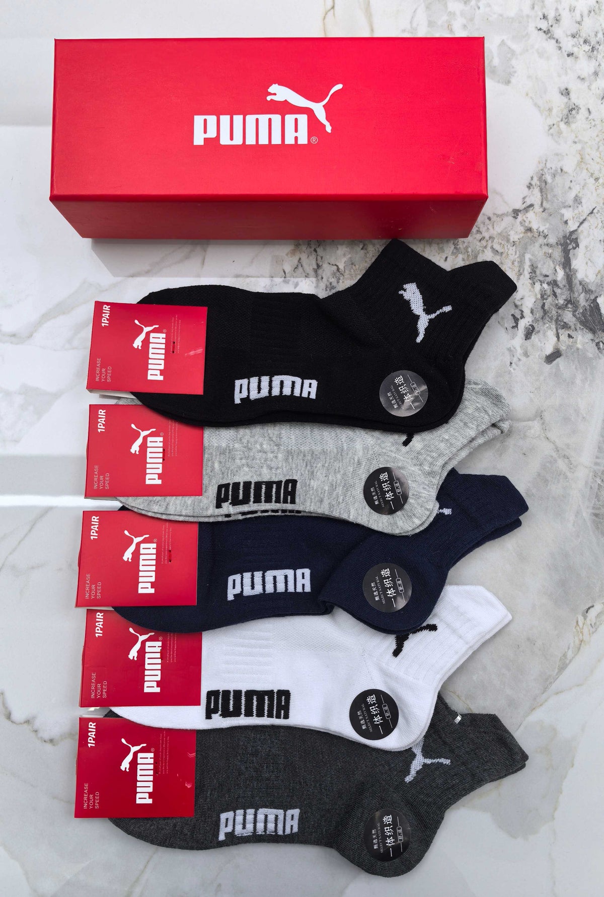 Puma Cotton Short Socks - 5-Pair Pack