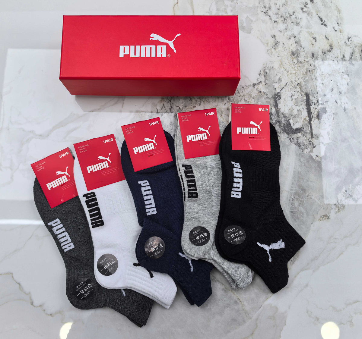 Puma Cotton Short Socks - 5-Pair Pack