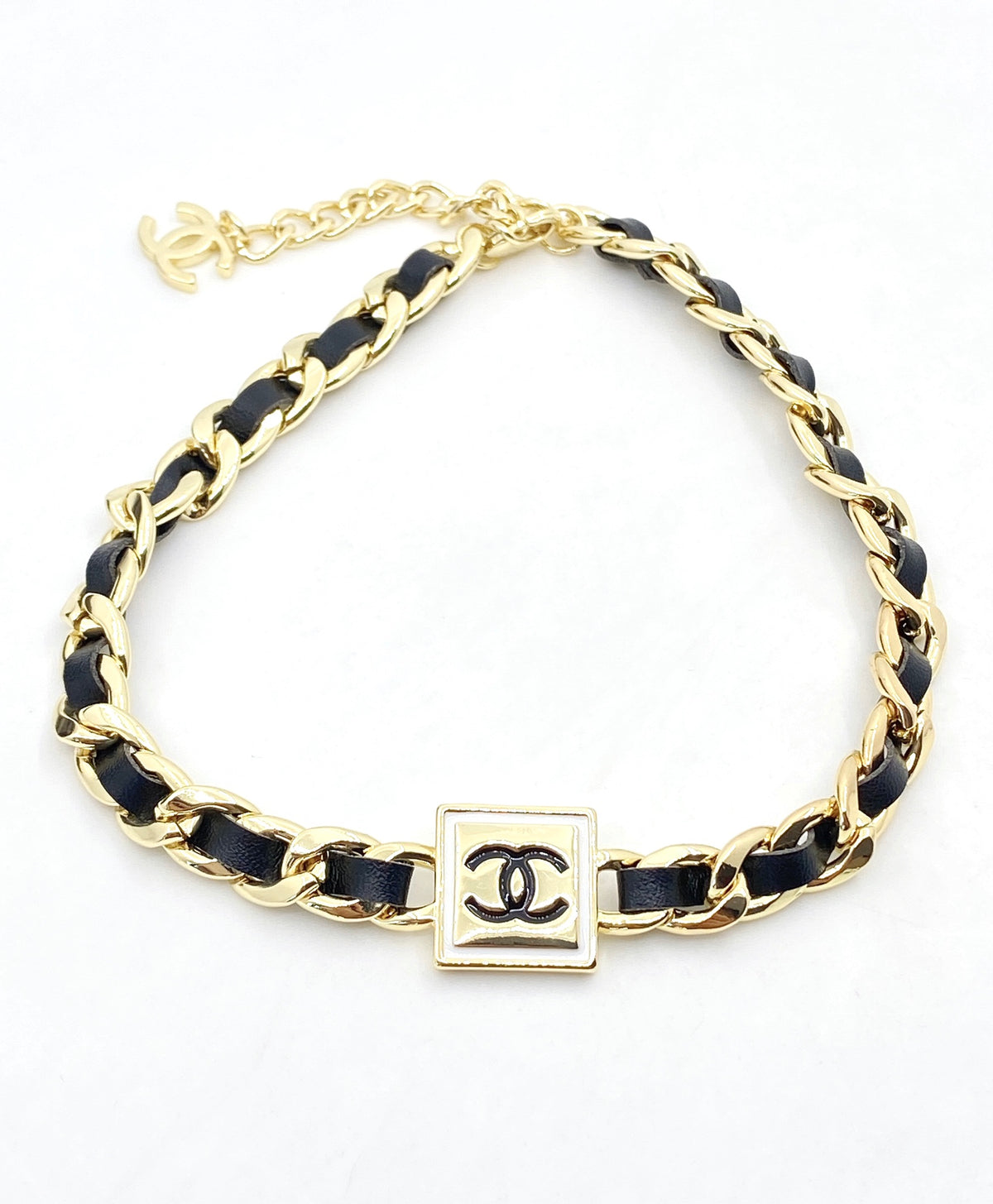 Signature Emblem Bracelet in Black-Tone – Black Detail main product view