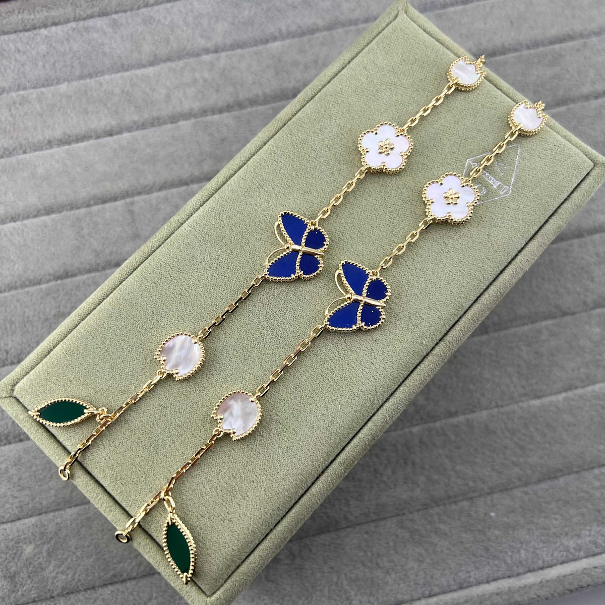 Butterfly Bracelet in Polished Metal-Tone front product view
