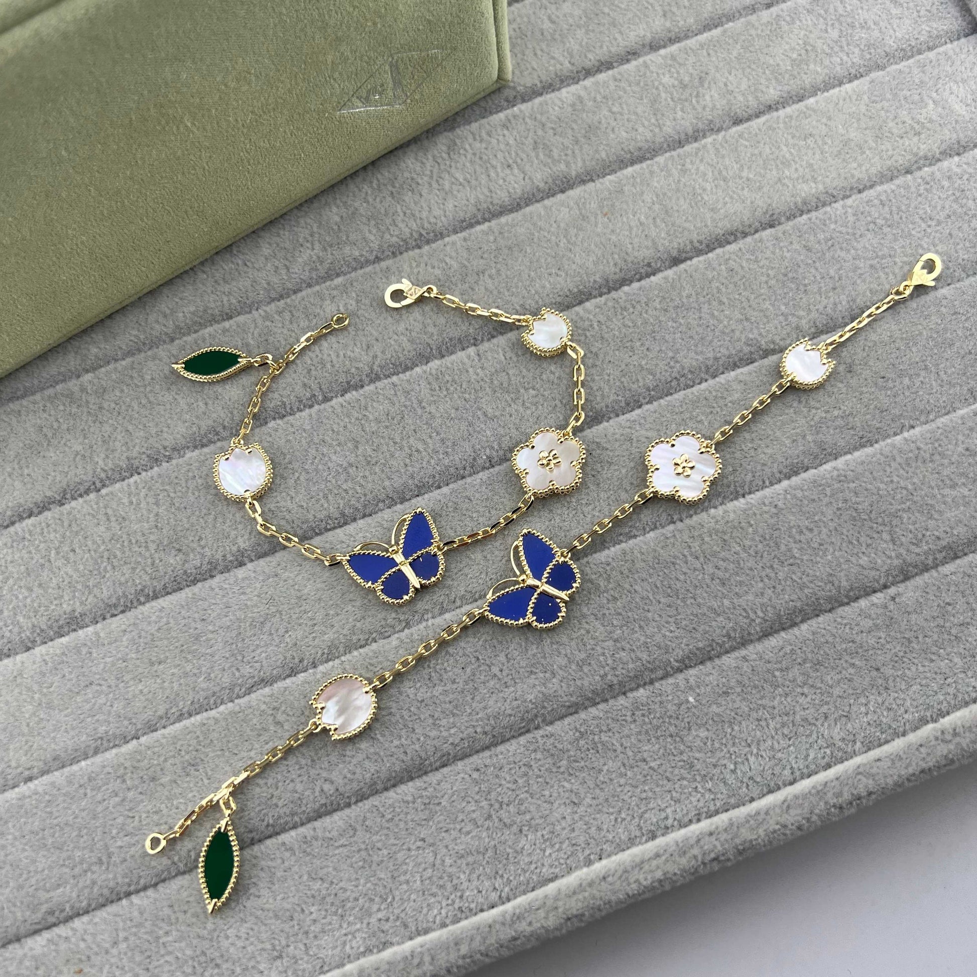 Butterfly Bracelet in Polished Metal-Tone side detail