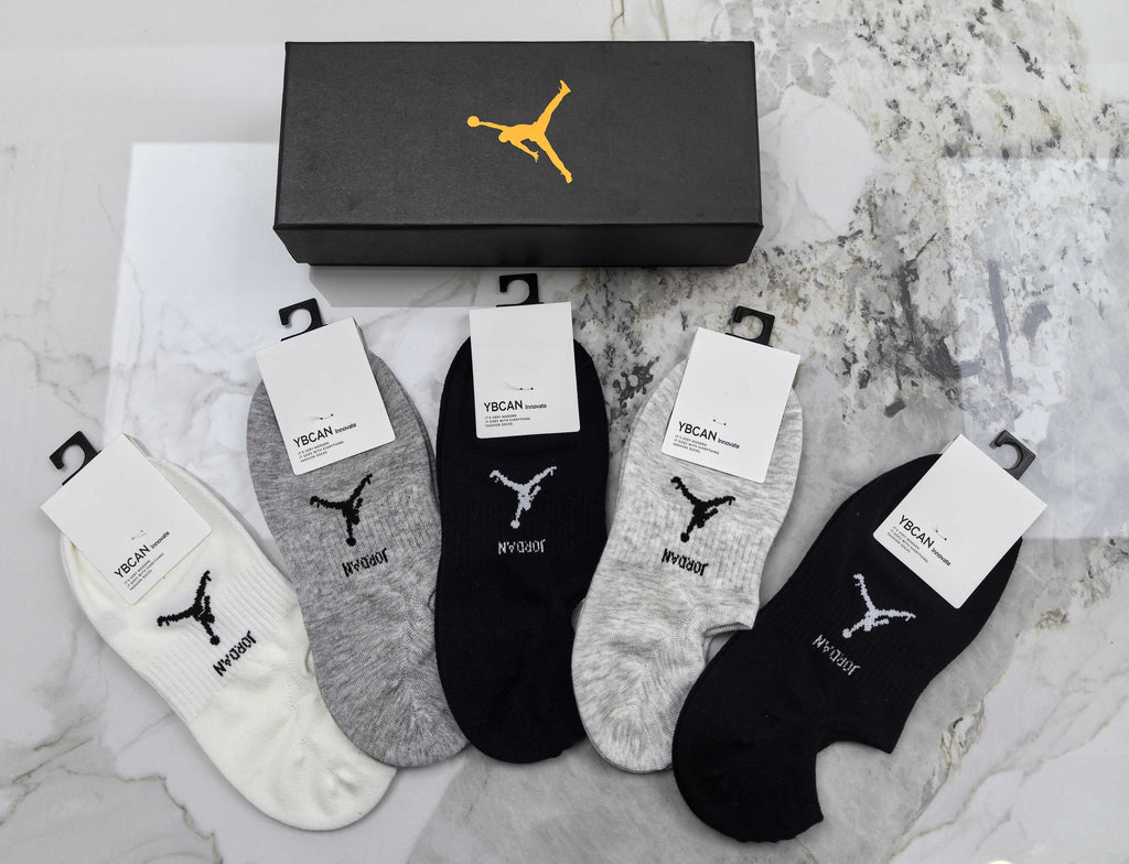 Air Jordan Cotton Mixed Neutral Logo Detail No-Show Socks