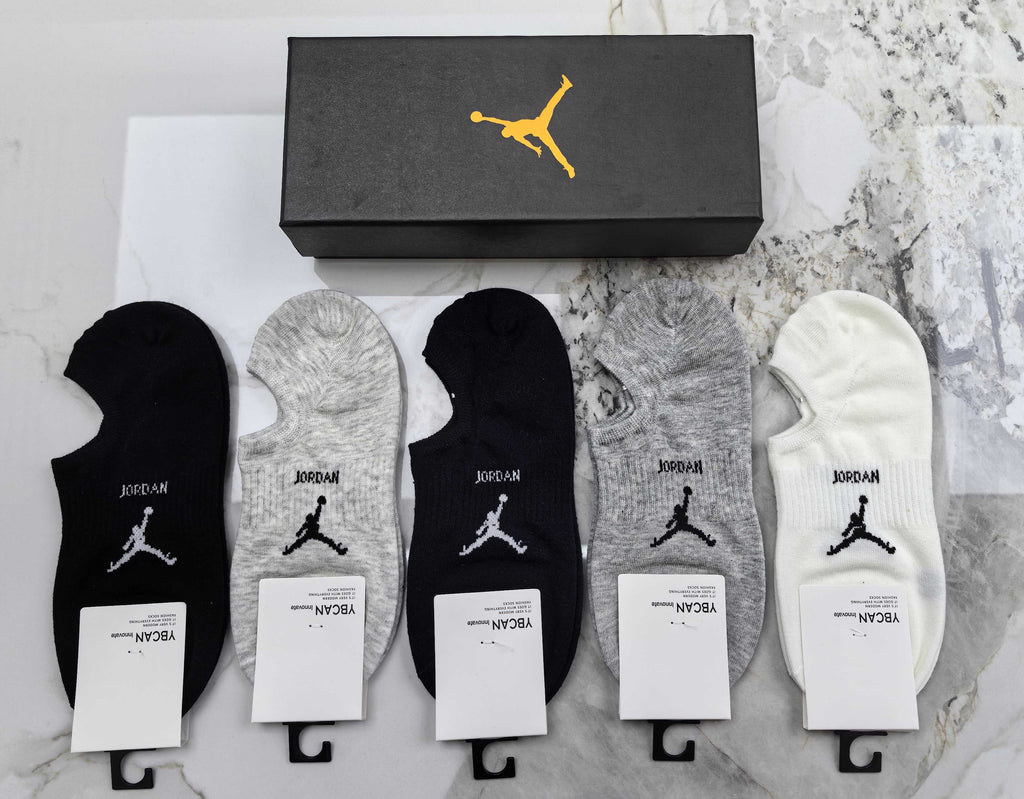 Air Jordan Cotton Mixed Neutral Logo Detail No-Show Socks
