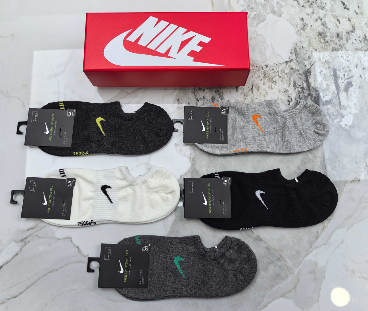 Nike Cotton Mixed Neutral Logo Detail No-Show Socks