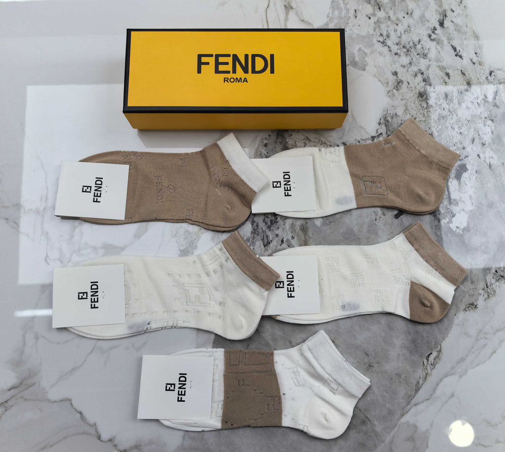 Fendi Modal Socks - 5-Pair Set