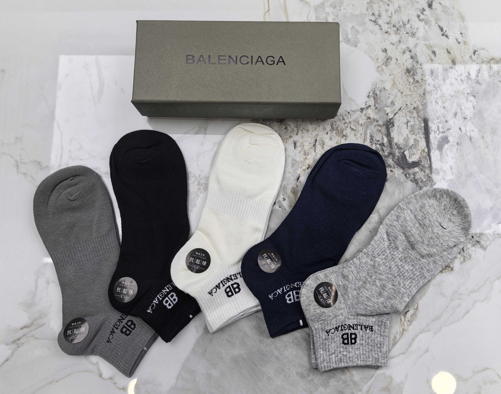 Balenciaga Short Socks - 5-Pair Set