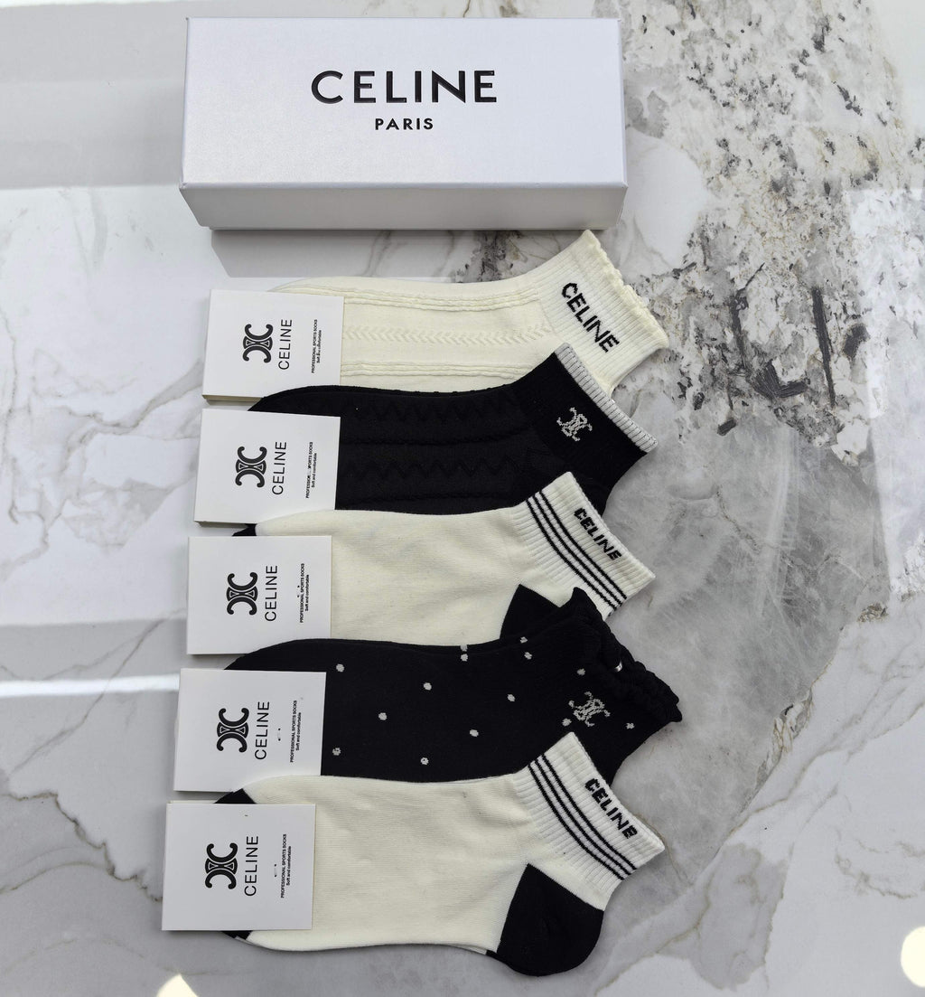 Celine Breathable Socks – 5-Pair Pack