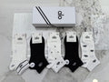 Alo Mixed Neutral Logo Detail No-Show Socks - 5-Pair Set