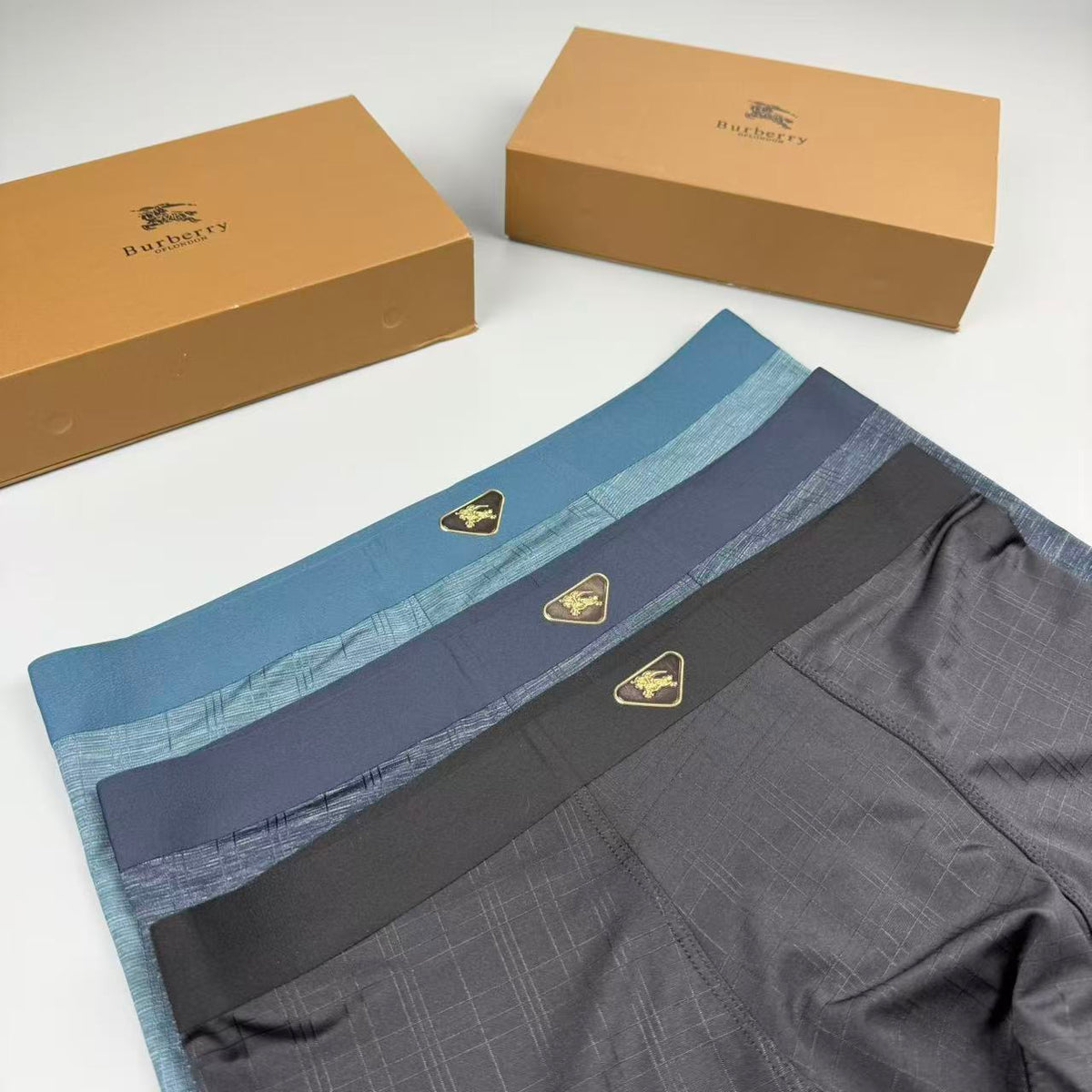Burberry Small Emblem Details Men's Boxer Briefs - 3-Piece Box