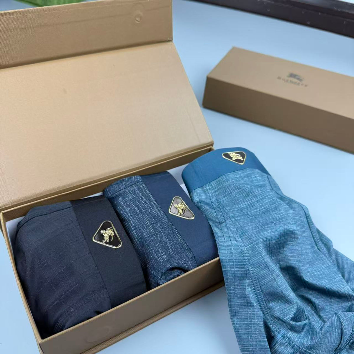Burberry Logo Detail Men's Boxer Briefs - 3-Piece Box