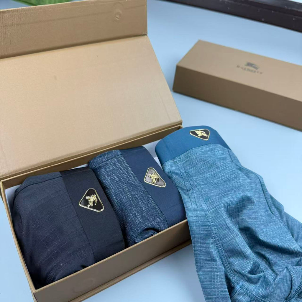 Burberry Small Emblem Details Men's Boxer Briefs - 3-Piece Box